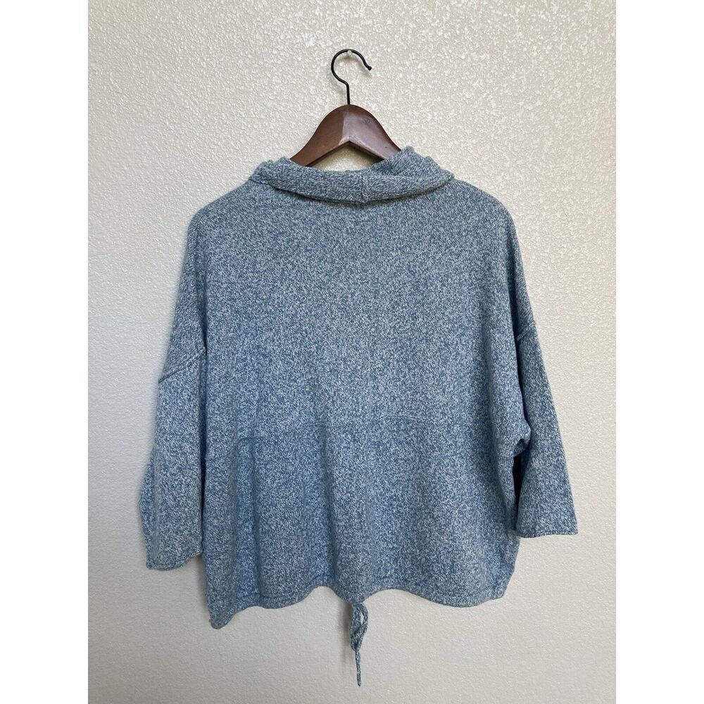 J Jill Pure Jill Womens Kimono Sweater Size L Oversize Boxy Fit 3/4 Sleeves blue - Picture 6 of 6